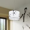 Suspension PVC Blanc noir E27 1 Football A30