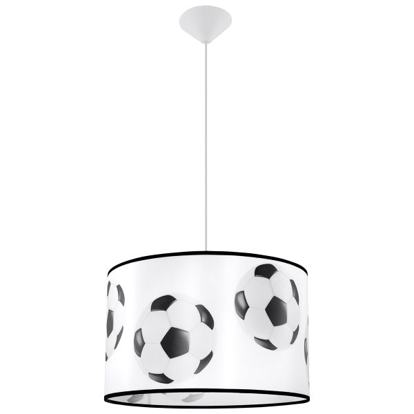 Suspension PVC Blanc noir E27 1 Football A40