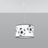 Suspension PVC Blanc noir E27 1 Football A40