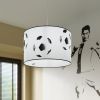 Suspension PVC Blanc noir E27 1 Football A40