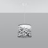 Suspension PVC Blanc noir E27 1 Football B30