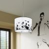 Suspension PVC Blanc noir E27 1 Football B30