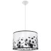 Suspension PVC Blanc noir E27 1 Football B40
