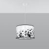 Suspension PVC Blanc noir E27 1 Football B40