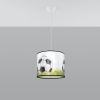 Suspension PVC Blanc/noir/vert E27 1 Football C30