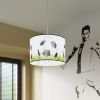 Suspension PVC Blanc/noir/vert E27 1 Football C30