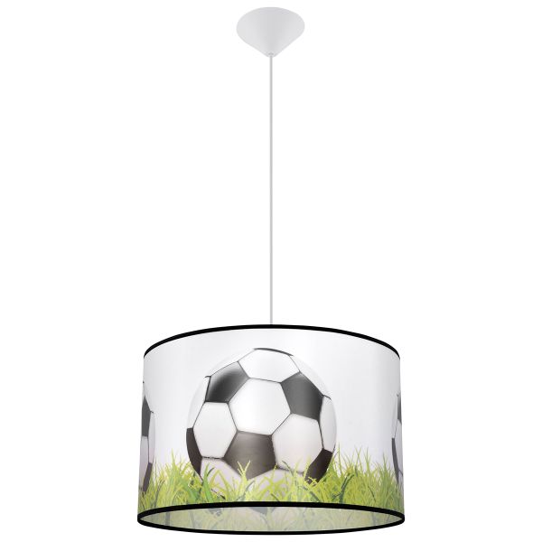 Suspension PVC Blanc/noir/vert E27 1 Football C40