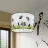Suspension PVC Blanc/noir/vert E27 1 Football C40