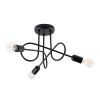 Lustre Acier Noir E27 3 Loop