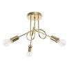 Lustre Acier Éclat Doré E27 3 Loop