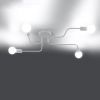 Lustre Acier Blanc E27 4 Vector