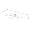 Lustre Acier Blanc E27 8 Vector