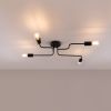 Lustre Acier Noir E27 4 Vector