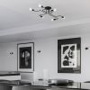 Lustre Acier Noir E27 6 Vector
