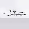 Lustre Acier Noir E27 8 Vector