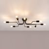 Lustre Acier Noir E27 8 Vector