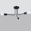 Lustre Acier Noir E27 3 Norah
