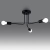 Lustre Acier Noir E27 3 Norah