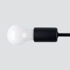 Lustre Acier Noir E27 3 Norah