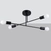 Lustre Acier Noir E27 4 Norah
