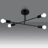 Lustre Acier Noir E27 4 Norah