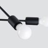 Lustre Acier Noir E27 4 Norah