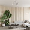Lustre Acier Noir E27 4 Norah