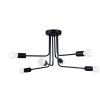 Lustre Acier Noir E27 6 Norah