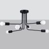 Lustre Acier Noir E27 6 Norah