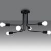 Lustre Acier Noir E27 6 Norah