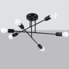 Lustre Acier Noir E27 6 Norah 2
