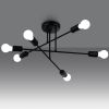 Lustre Acier Noir E27 6 Norah 2