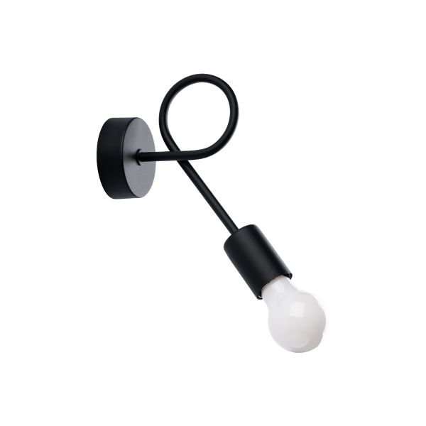 Applique Acier Noir E27 1 Levar