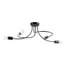 Suspension Acier Noir E27 4 Levar