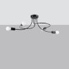 Suspension Acier Noir E27 4 Levar