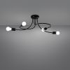 Suspension Acier Noir E27 4 Levar