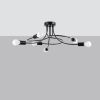 Suspension Acier Noir E27 6 Levar