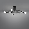 Suspension Acier Noir E27 6 Levar
