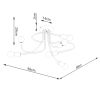 Suspension Acier Noir E27 6 Levar