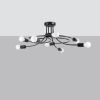 Suspension Acier Noir E27 8 Levar