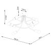 Suspension Acier Noir E27 8 Levar