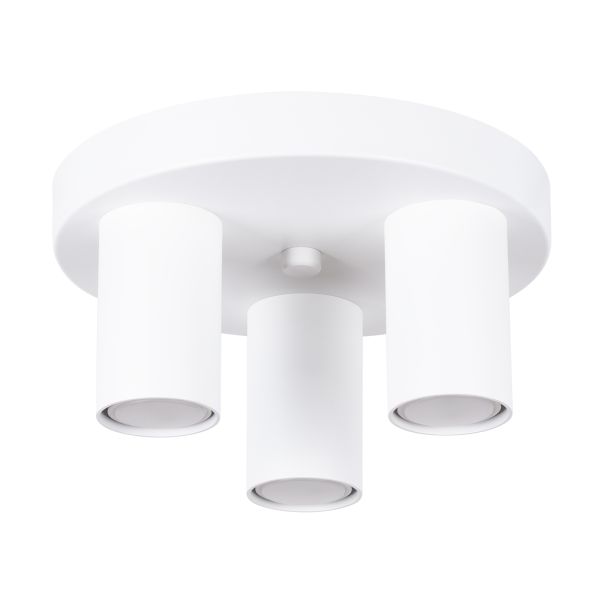 Plafonnier Acier Blanc GU10 3 Lagos