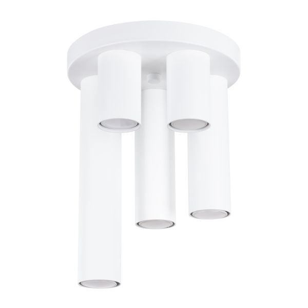 Plafonnier Acier Blanc GU10 5 Lagos