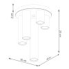 Plafonnier Acier Blanc GU10 5 Lagos
