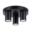 Plafonnier Acier Noir GU10 3 Lagos