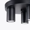 Plafonnier Acier Noir GU10 3 Lagos