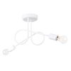 Lustre Acier Blanc E27 2 Loop