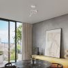Lustre Acier Blanc E27 2 Loop