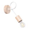 Applique Acier Blanc/Bois Naturel E27 1 Ember