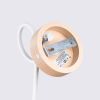 Applique Acier Blanc/Bois Naturel E27 1 Ember